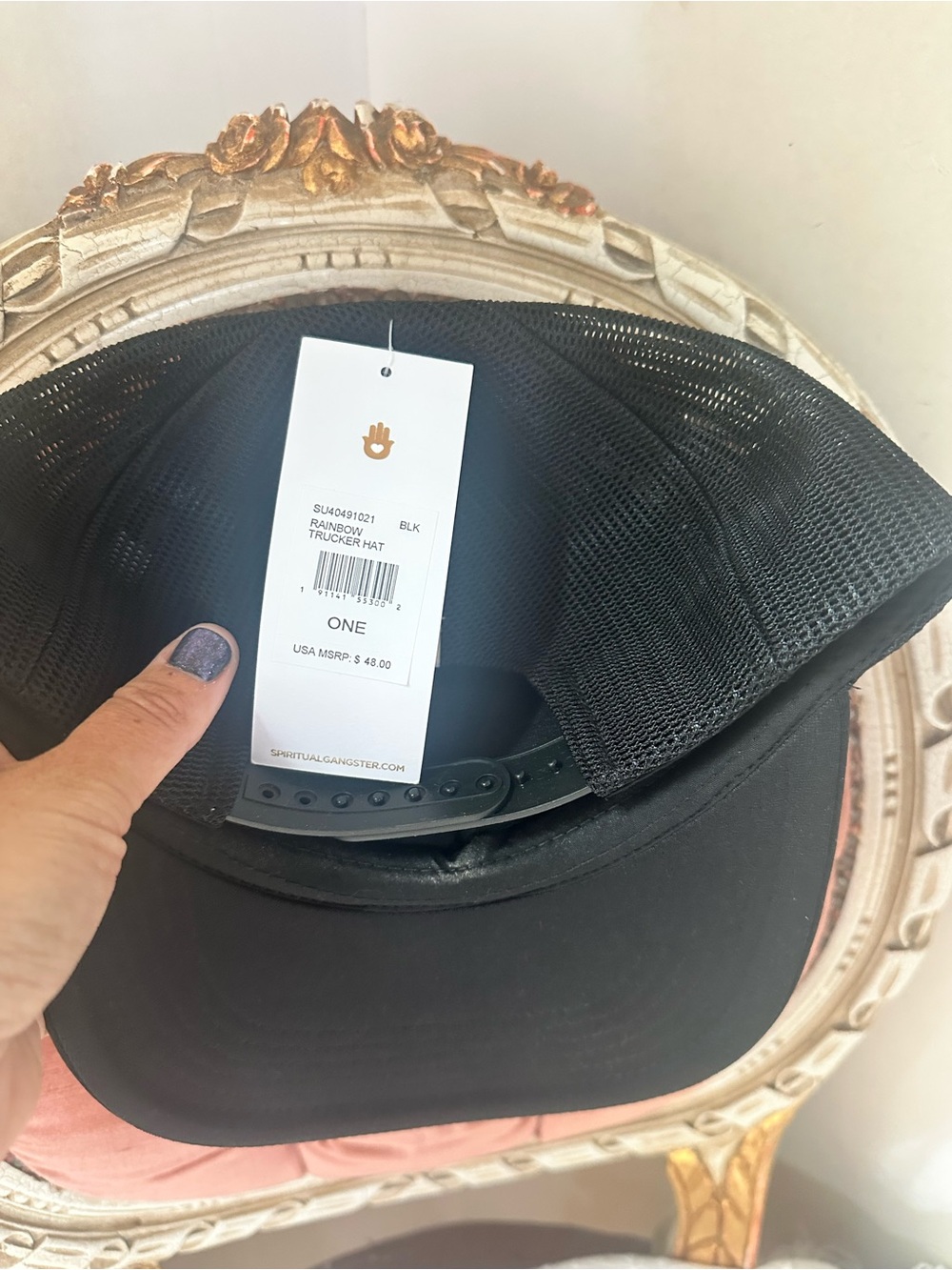 NWT Spiritual Gangster Rainbow Trucker Hat - Picture 2 of 8